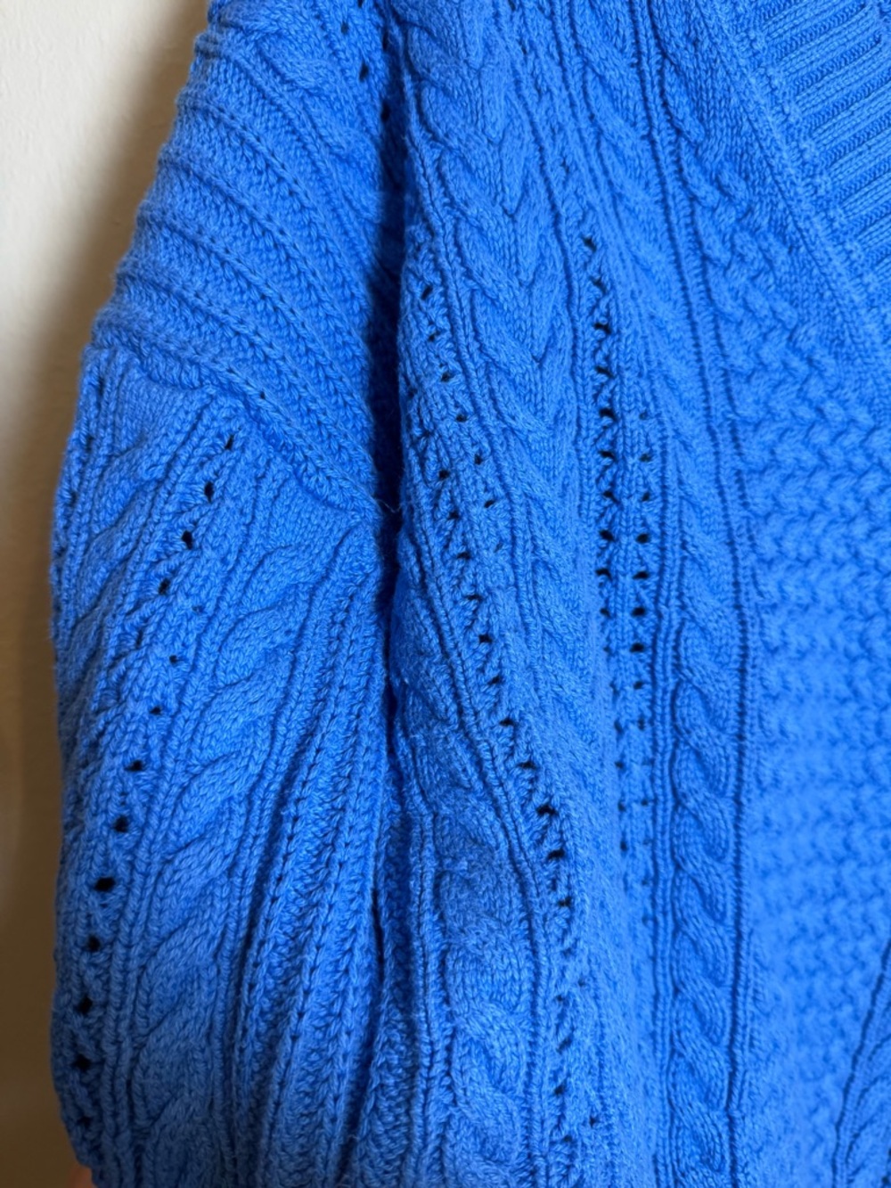 J. Crew Cotton cable-knit V-neck‎ pullover - Picture 6 of 7